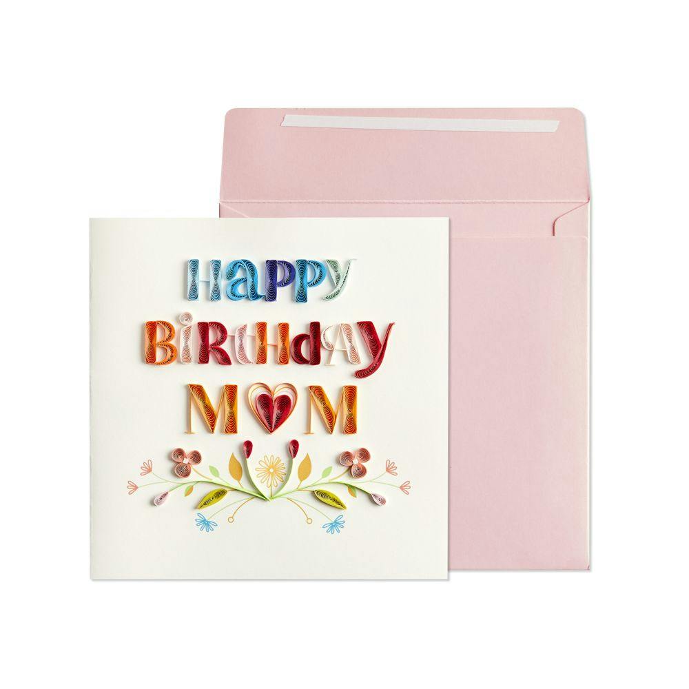 Mom with Flowers Mom Quilling Birthday Card Main Product Image width=&quot;1000&quot; height=&quot;1000&quot;