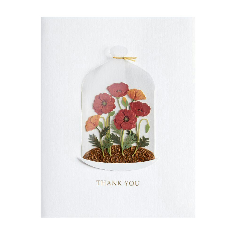 Thank You Flowers in Cloche Thank You Card First Alternate Image width=&quot;1000&quot; height=&quot;1000&quot;