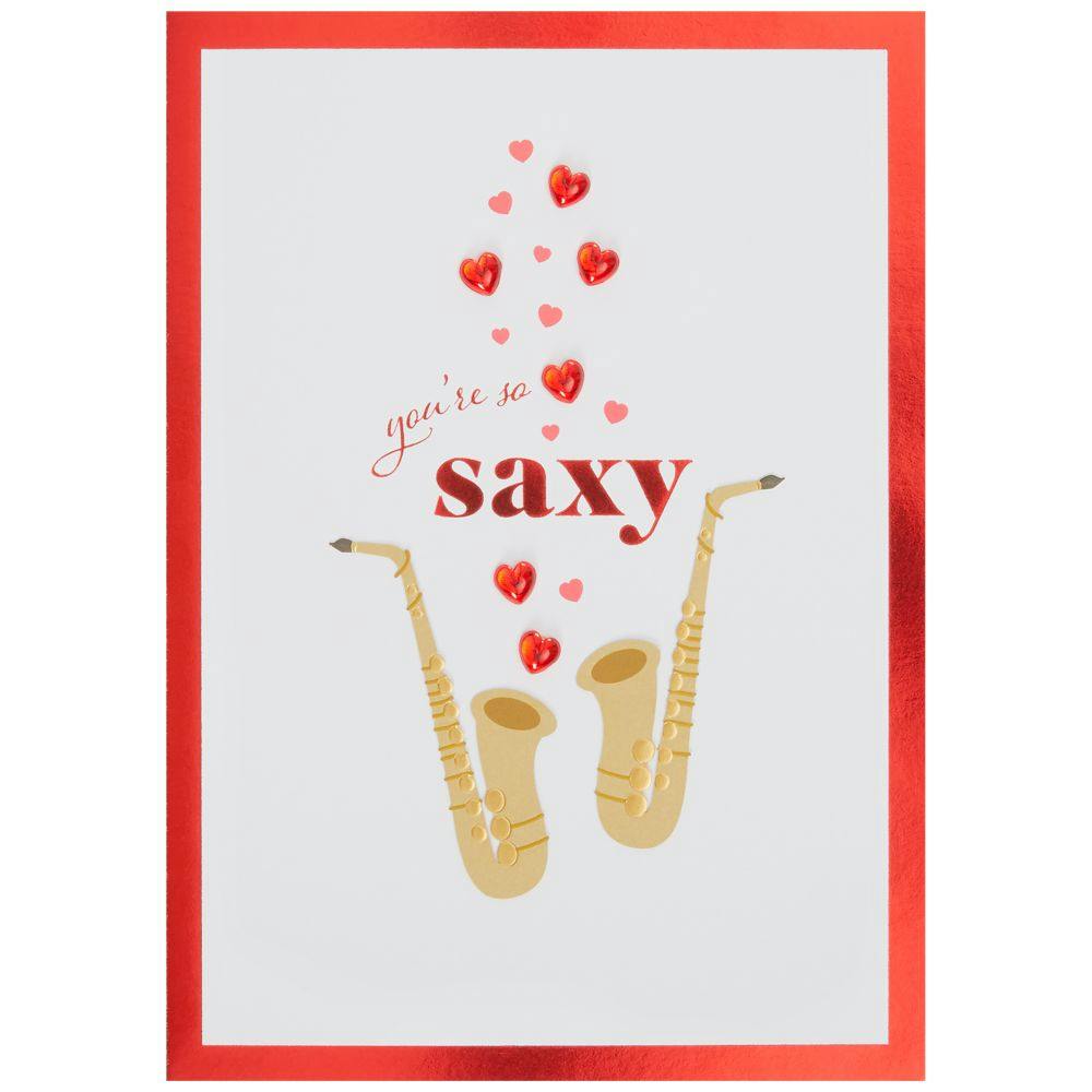 So Saxy Saxophone Valentine&#39;s Day Card First Alternate Image width=&quot;1000&quot; height=&quot;1000&quot;