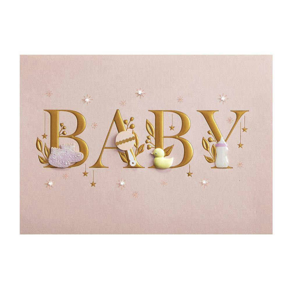 Baby Lettering Girl New Baby Card First Alternate Image width=&quot;1000&quot; height=&quot;1000&quot;