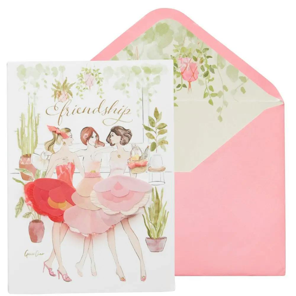 Girlfriends in Flowers Skirts Friendship Card Main Product Image width=&quot;1000&quot; height=&quot;1000&quot;