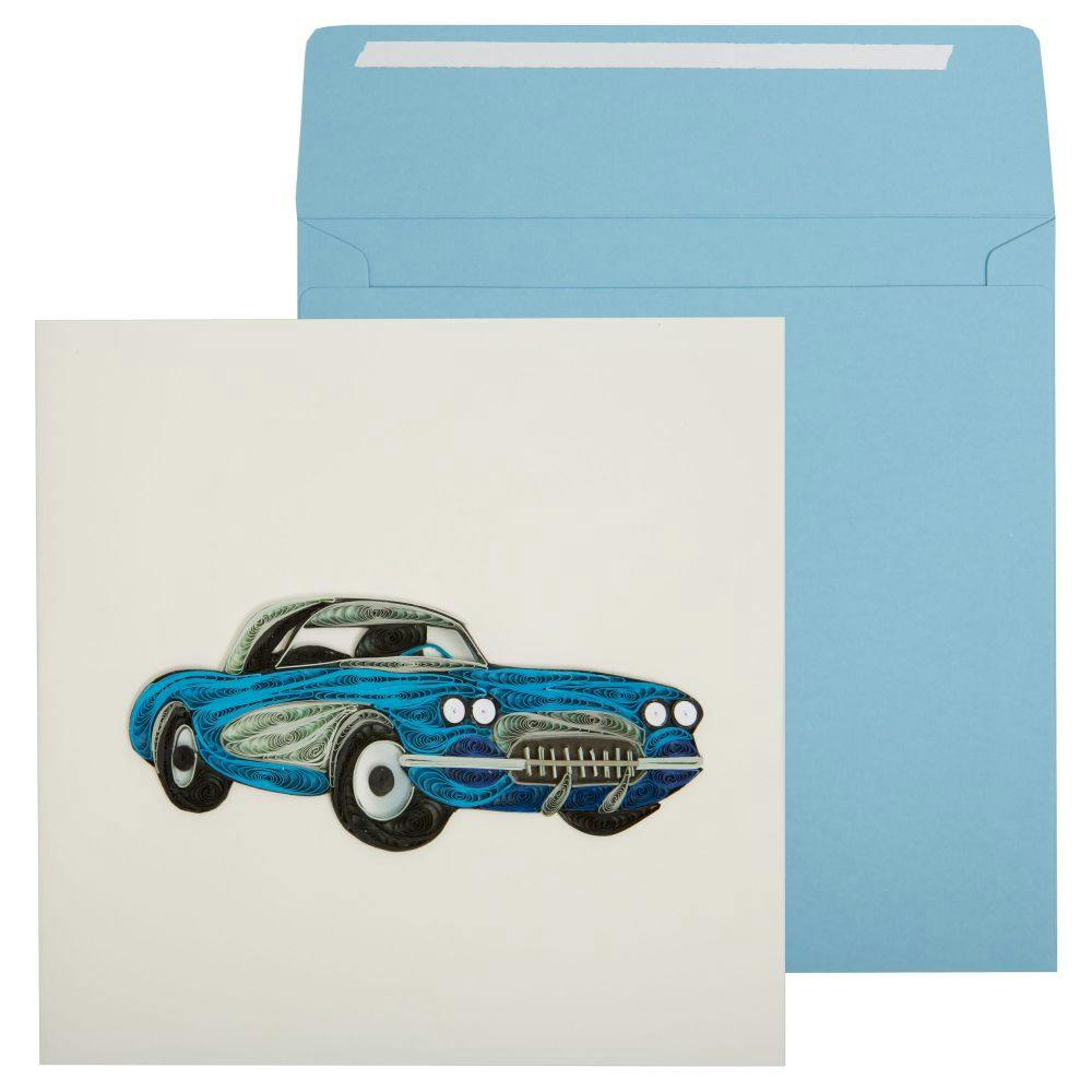 Blue Classic Car Quilling Birthday Card Main Product Image width=&quot;1000&quot; height=&quot;1000&quot;