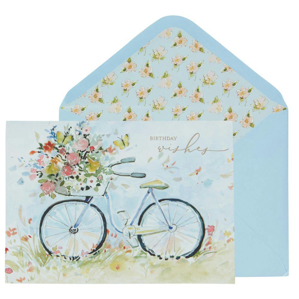 Bicycle with Flowers Birthday Card Main Product Image width=&quot;1000&quot; height=&quot;1000&quot;