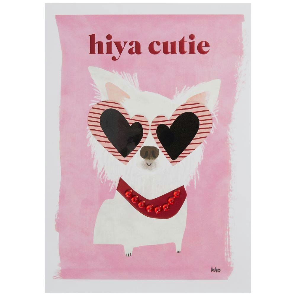 Cute Dog In Sunglasses Valentine&#39;s Day Card First Alternate Image width=&quot;1000&quot; height=&quot;1000&quot;