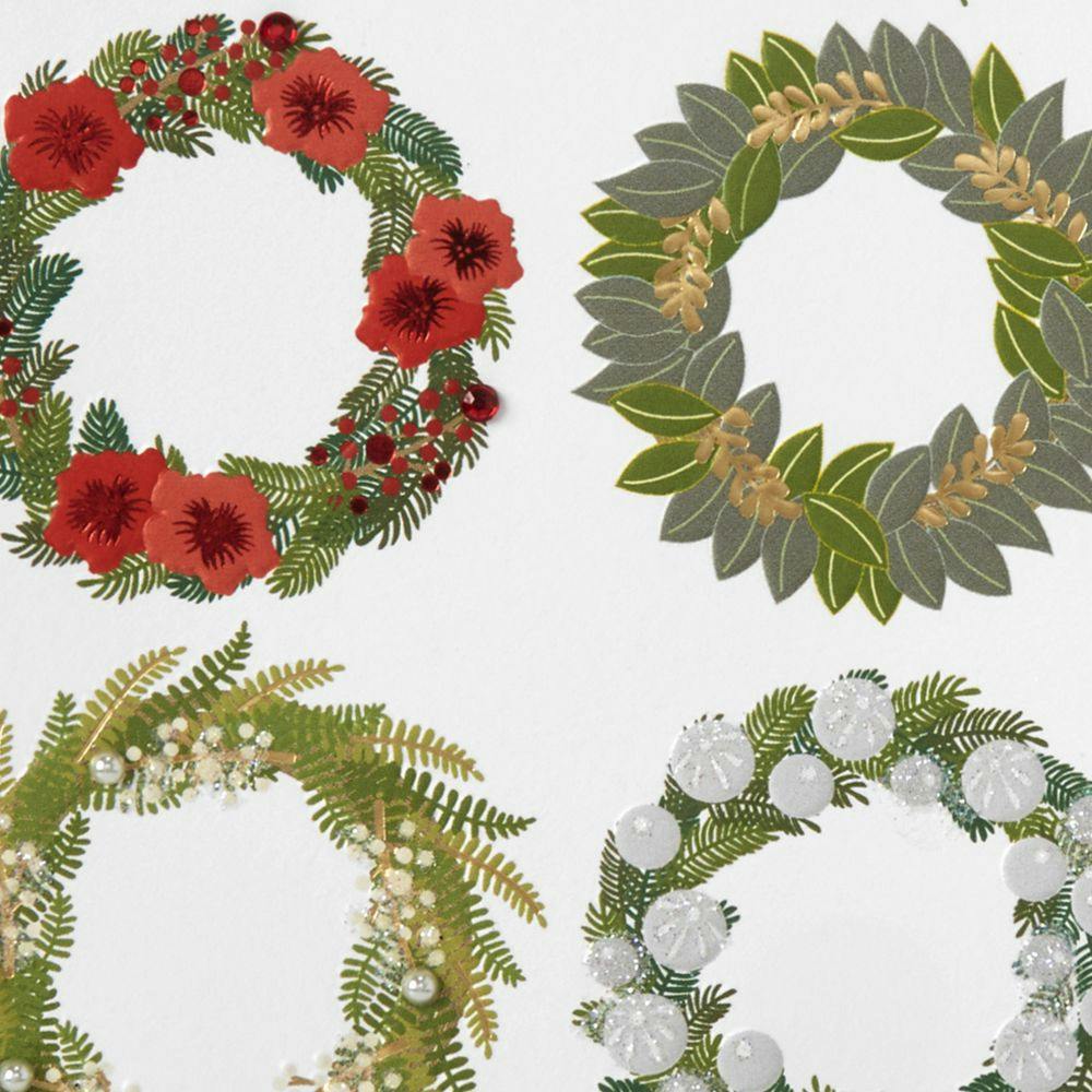 Six Wreaths Christmas Card Fourth Alternate Image width=&quot;1000&quot; height=&quot;1000&quot;