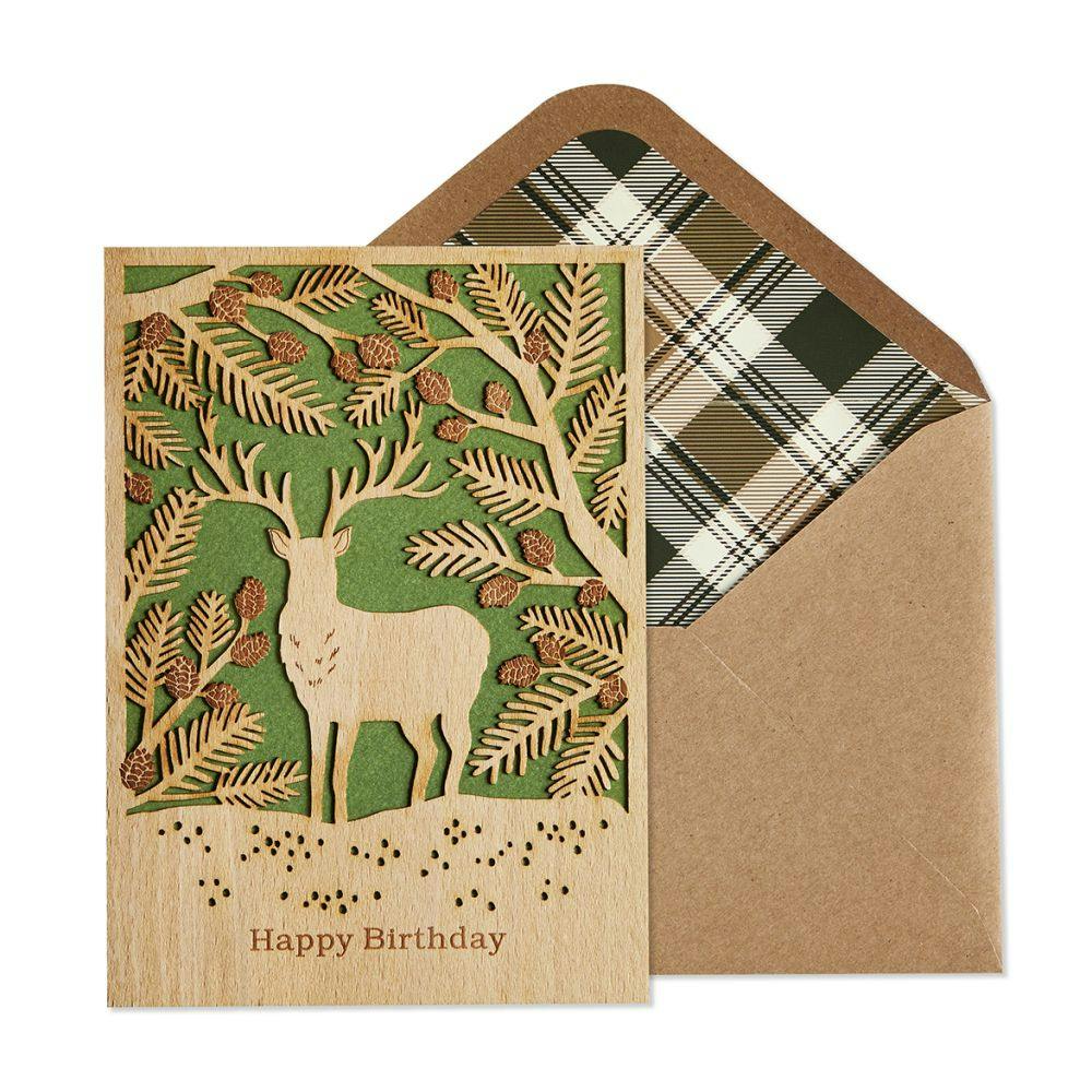 Wood Stag Birthday Card Main Product Image width=&quot;1000&quot; height=&quot;1000&quot;