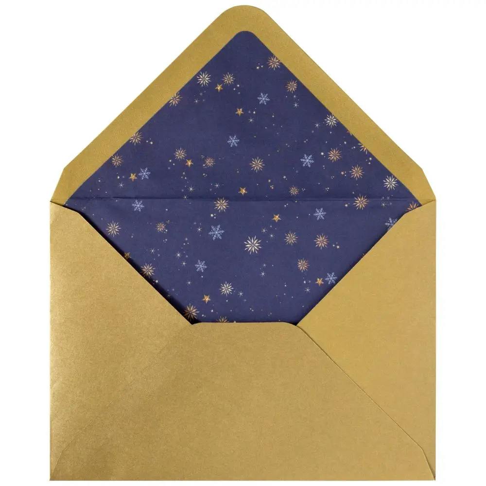 Angel on Dark Blue 8 Count Boxed Christmas Cards envelope