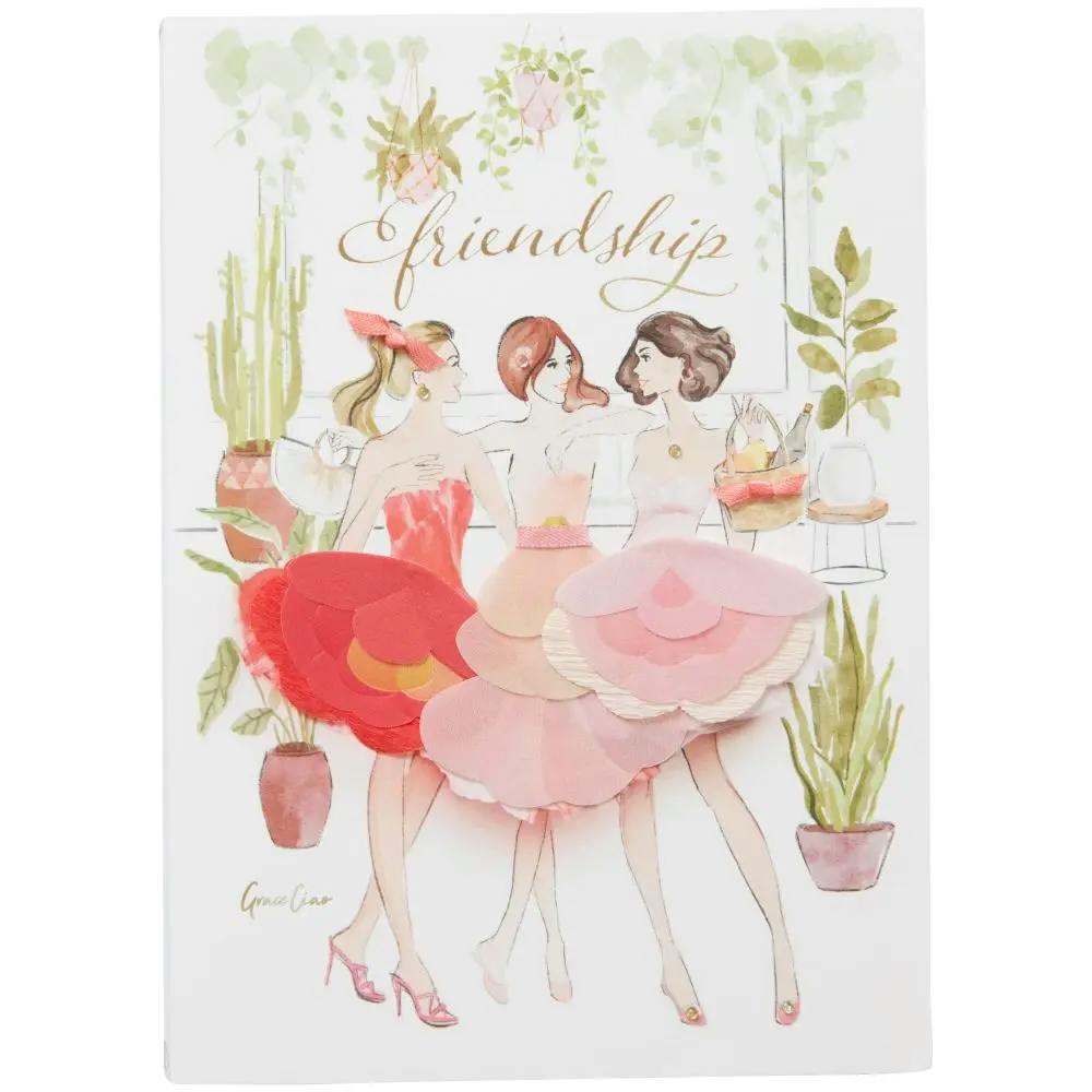 Girlfriends in Flowers Skirts Friendship Card First Alternate Image width=&quot;1000&quot; height=&quot;1000&quot;