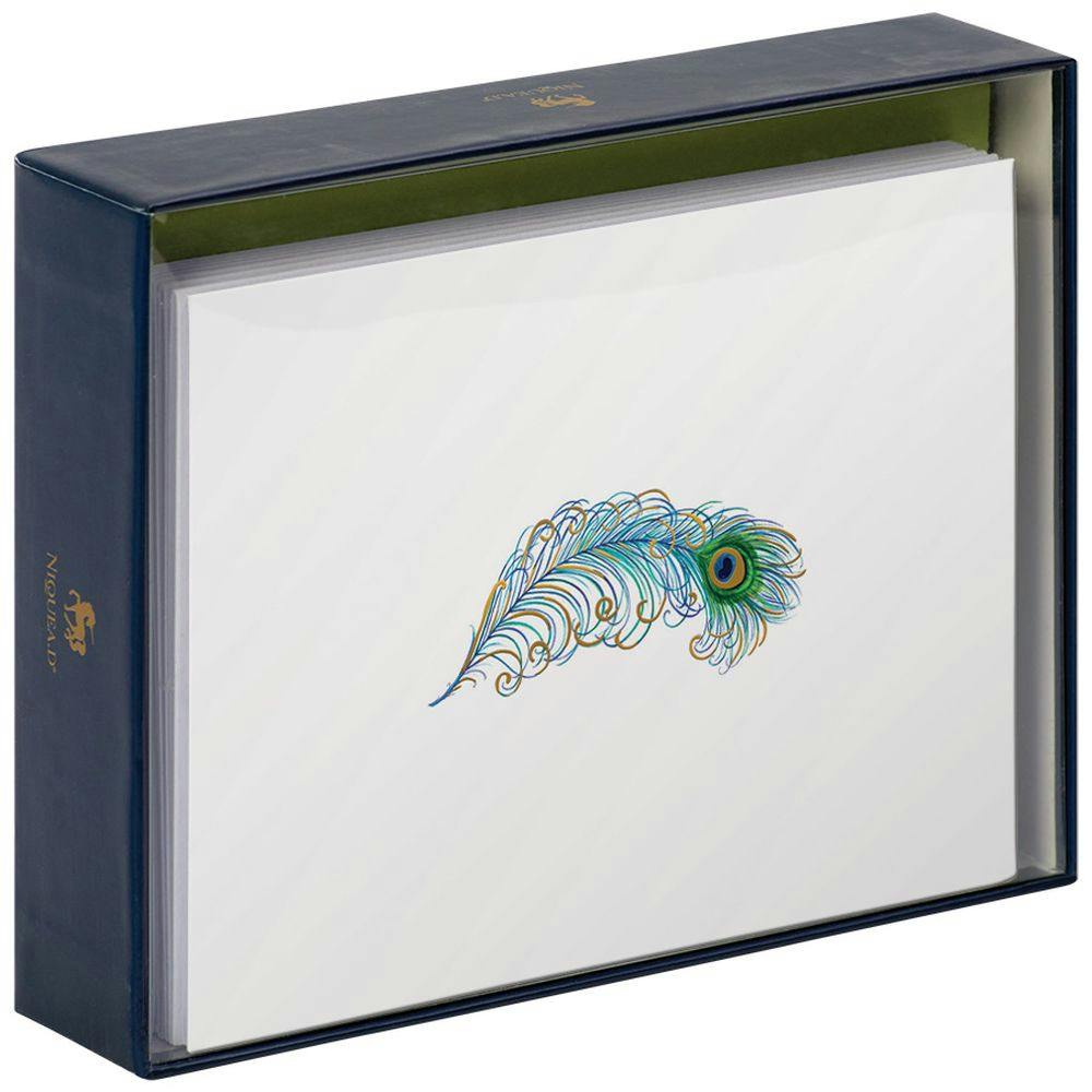 Peacock Feather Boxed Note Cards First Alternate Image width=&quot;1000&quot; height=&quot;1000&quot;