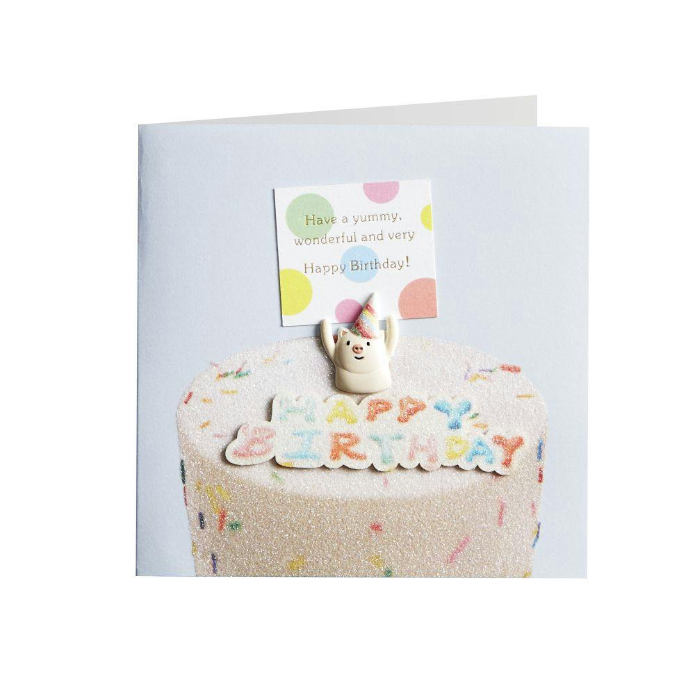 Cake with Pig Birthday Card Sixth Alternate Image width=&quot;1000&quot; height=&quot;1000&quot;