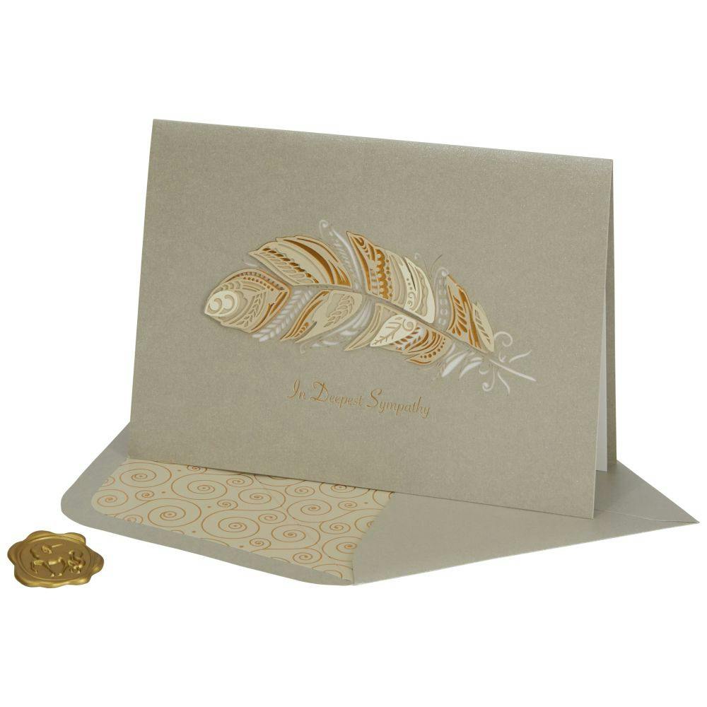 Feather Sympathy Card Seventh Alternate Image width=&quot;1000&quot; height=&quot;1000&quot;