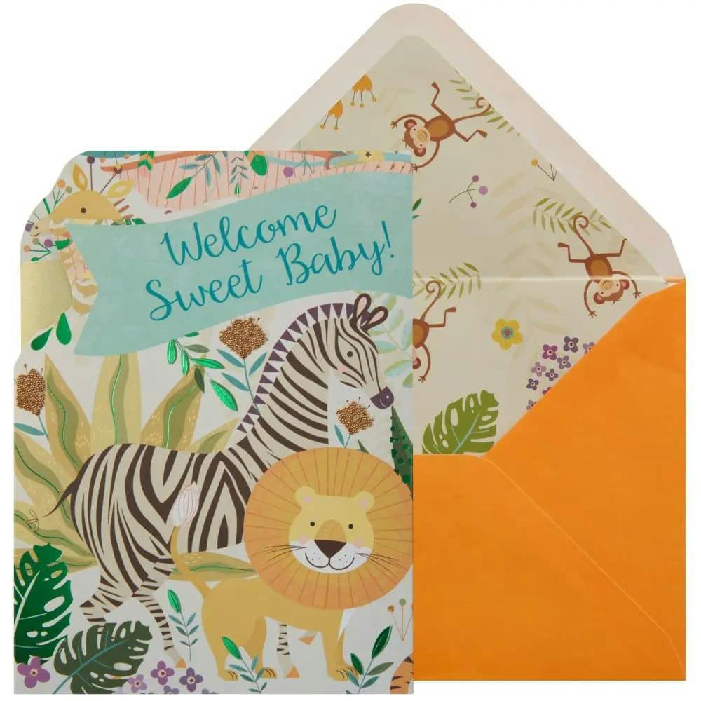 Jungle Baby New Baby Card