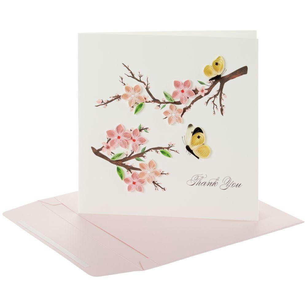 Cherry Blossom Quilling Thank You Card Seventh Alternate Image width=&quot;1000&quot; height=&quot;1000&quot;