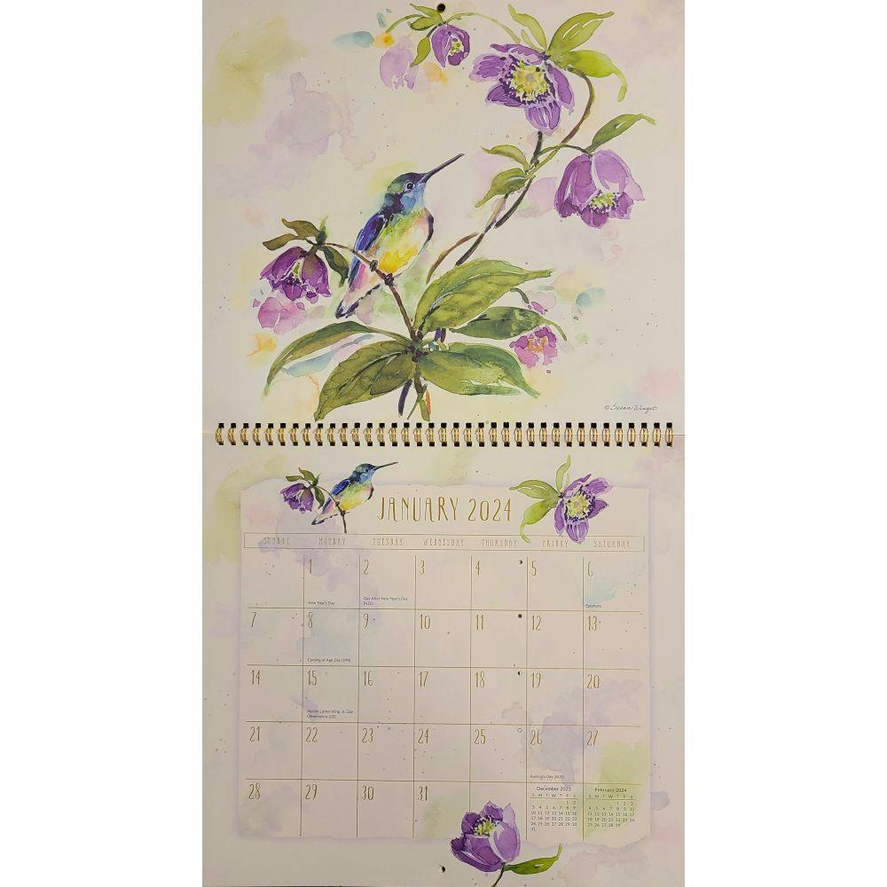 Hummingbirds Spiral 2024 Wall Calendar Fourth Alternate Image width=&quot;1000&quot; height=&quot;1000&quot;