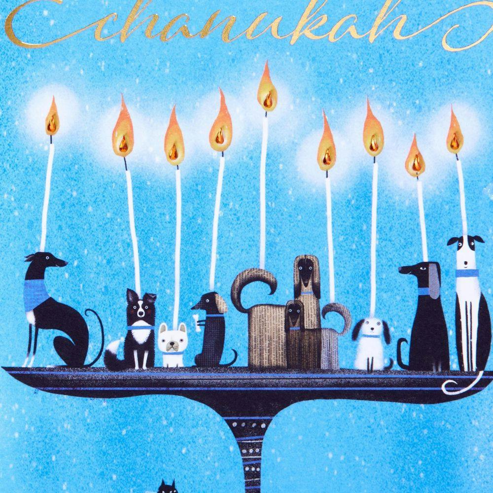 Whimsical Dog Menorah Christmas Card Third Alternate Image width=&quot;1000&quot; height=&quot;1000&quot;