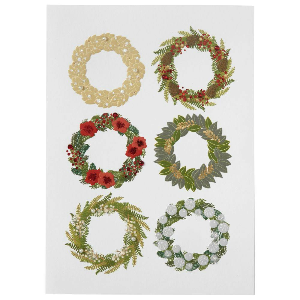 Six Wreaths Christmas Card First Alternate Image width=&quot;1000&quot; height=&quot;1000&quot;