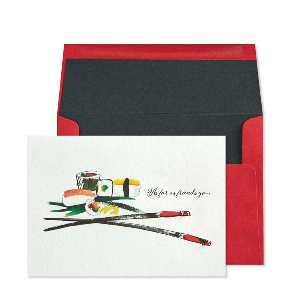 Sushi with Chopstick Friendship Card Main Product Image width=&quot;1000&quot; height=&quot;1000&quot;