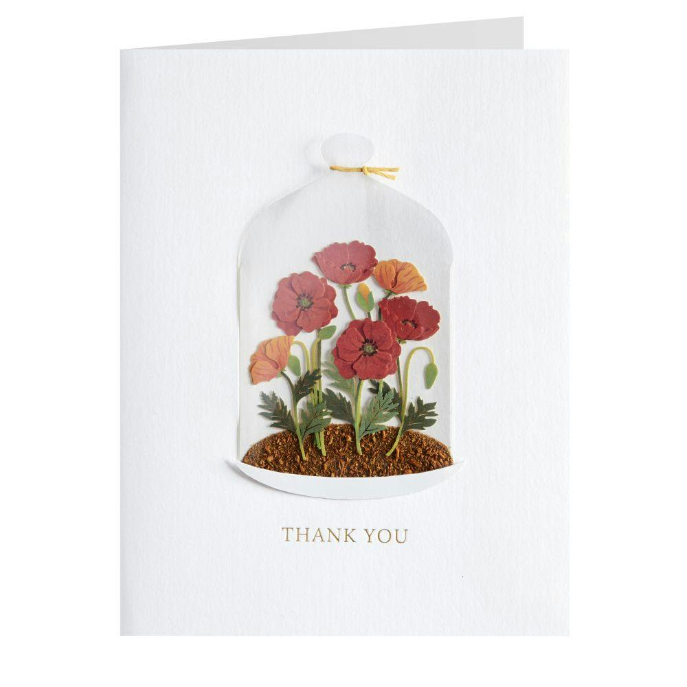 Thank You Flowers in Cloche Thank You Card Sixth Alternate Image width=&quot;1000&quot; height=&quot;1000&quot;