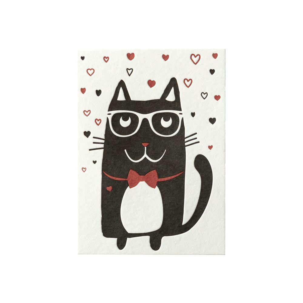 Cat With Glasses Valentine&#39;s Day Card First Alternate Image width=&quot;1000&quot; height=&quot;1000&quot;