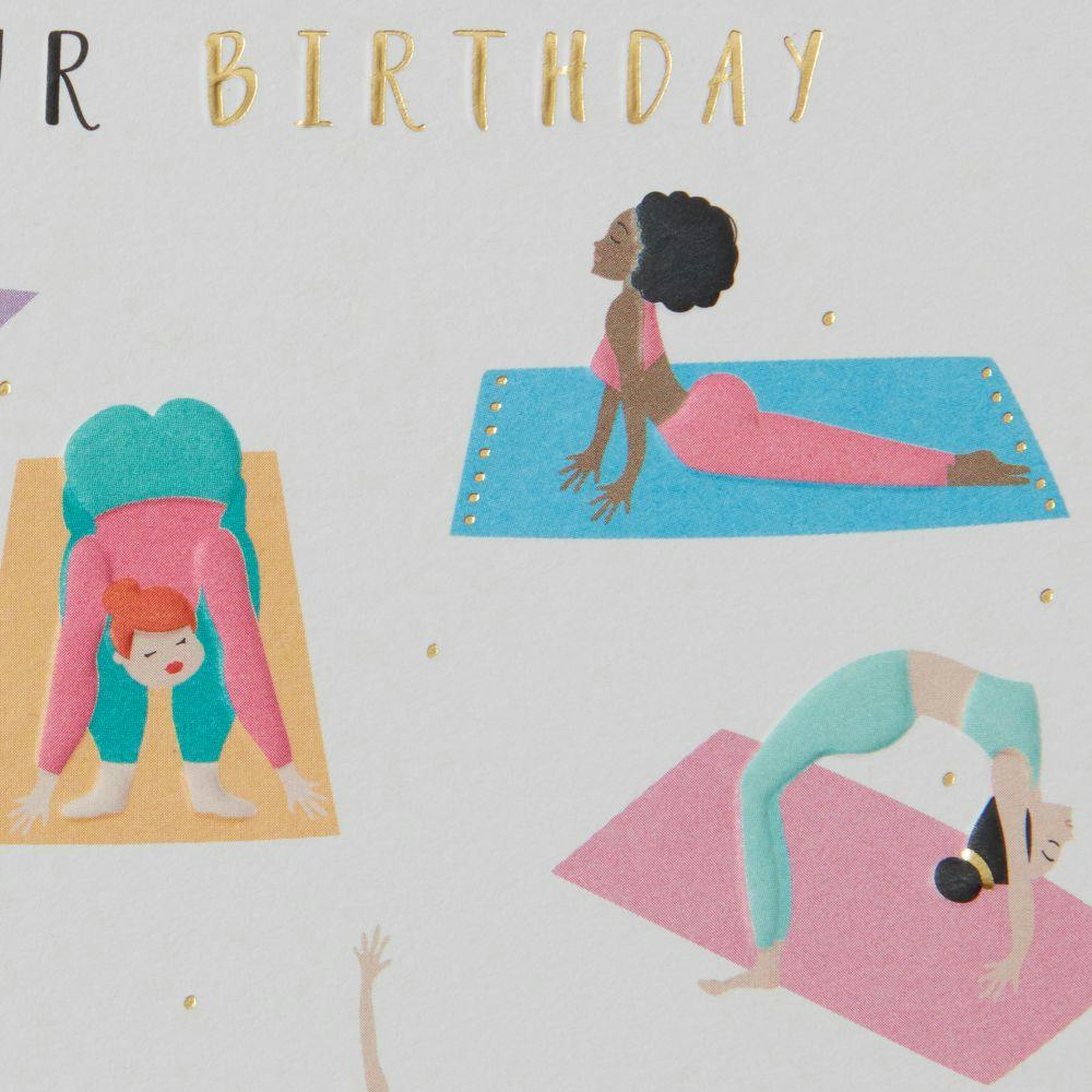 Yoga Girls Birthday Card Fifth Alternate Image width=&quot;1000&quot; height=&quot;1000&quot;