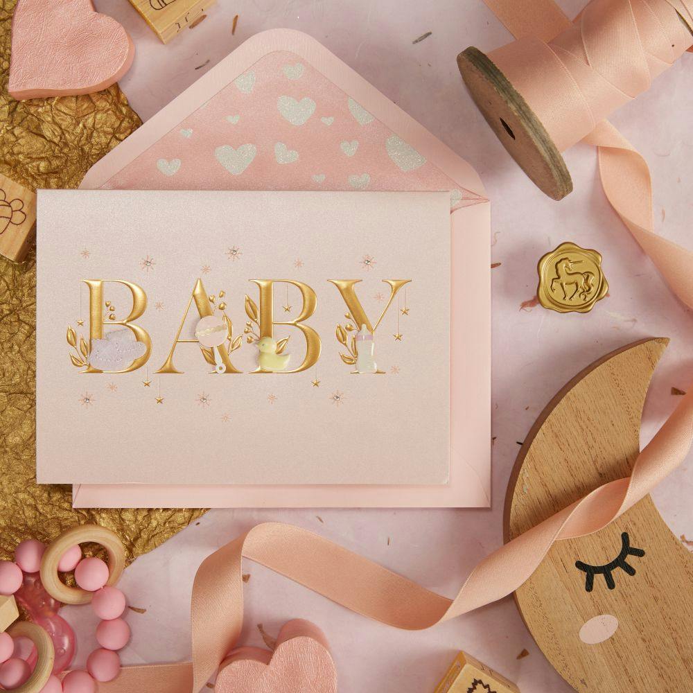 Baby Lettering Girl New Baby Card Eighth Alternate Image width=&quot;1000&quot; height=&quot;1000&quot;
