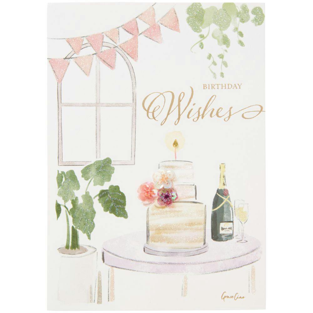 Cake &amp; Champagne Birthday Card First Alternate Image width=&quot;1000&quot; height=&quot;1000&quot;