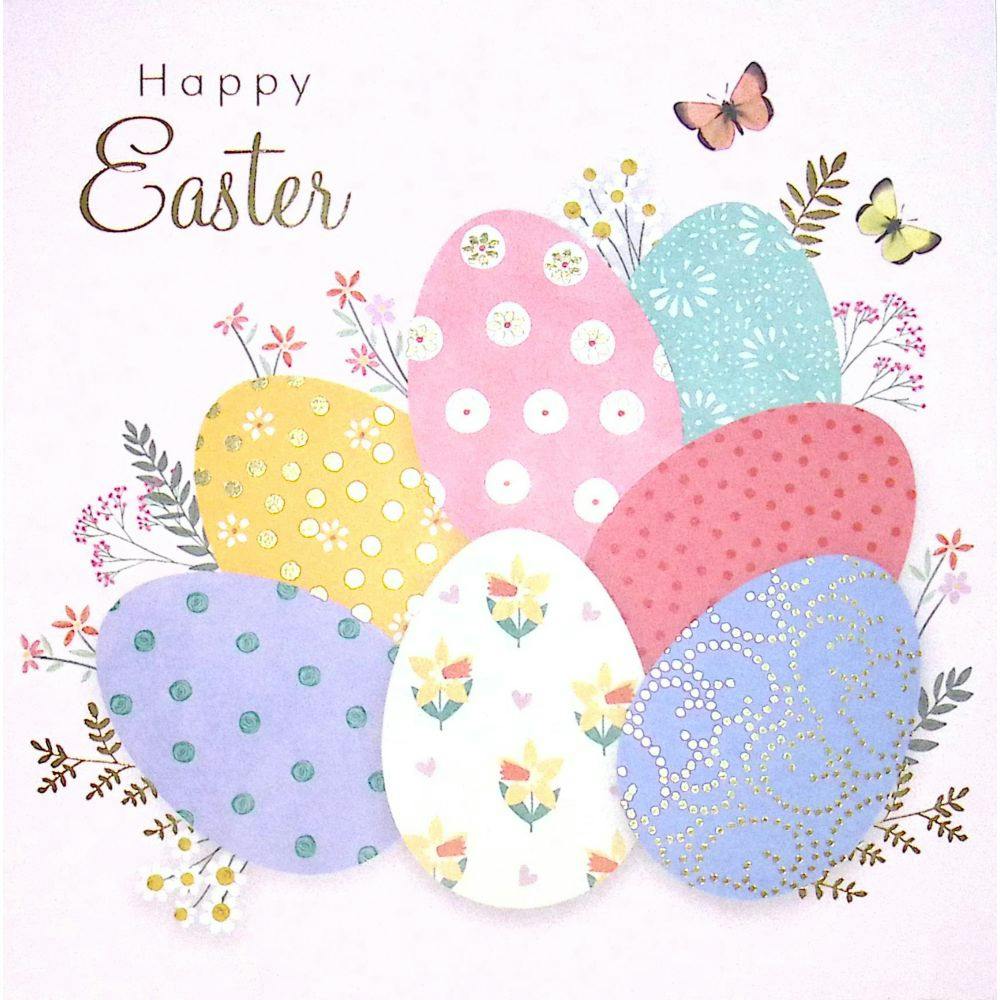 Patterned Eggs Easter Card First Alternate Image width=&quot;1000&quot; height=&quot;1000&quot;