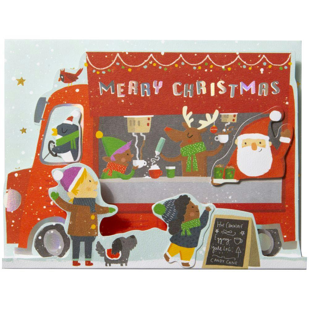 Hot Chocolate Truck Christmas Card First Alternate Image width=&quot;1000&quot; height=&quot;1000&quot;