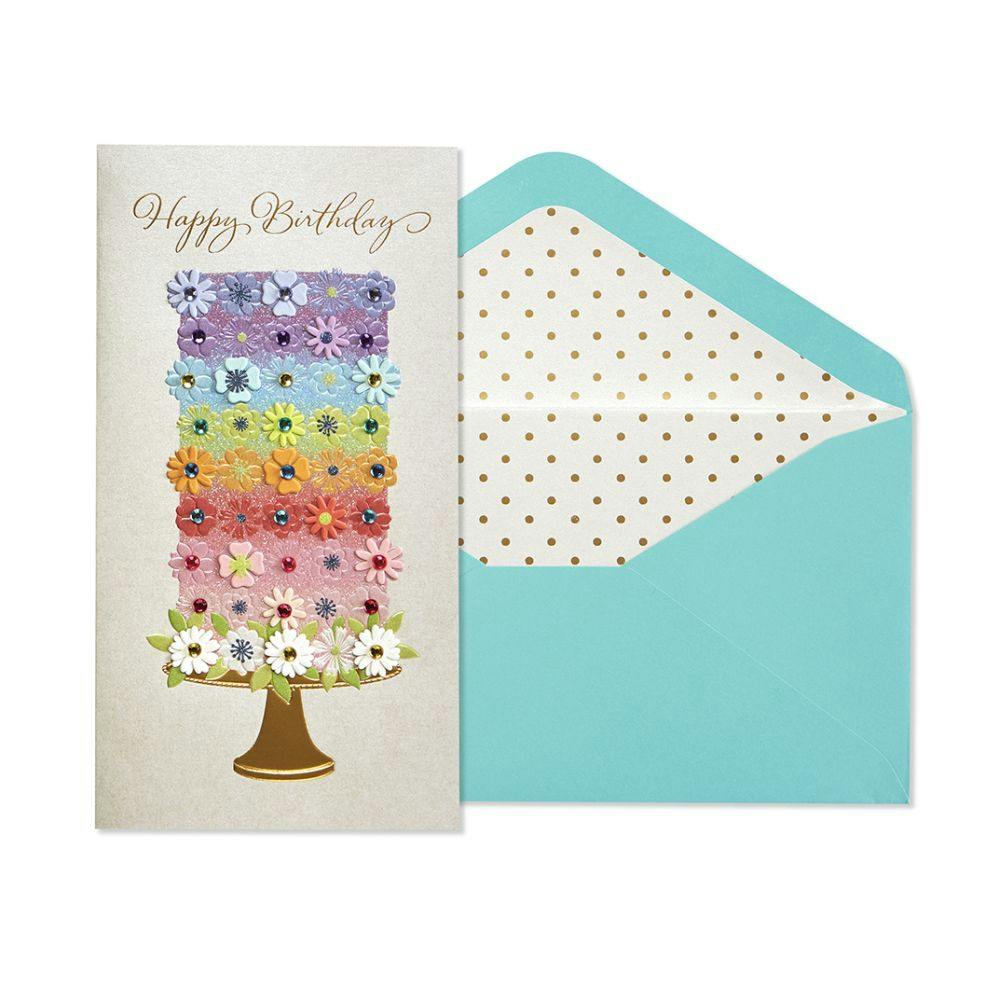 Tiered Flower Cake Birthday Card Main Product Image width=&quot;1000&quot; height=&quot;1000&quot;
