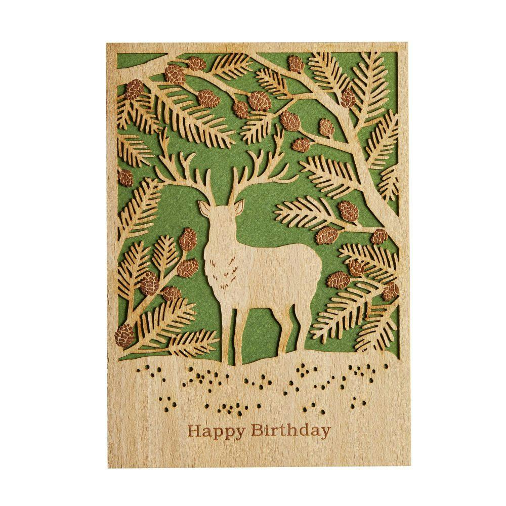 Wood Stag Birthday Card First Alternate Image width=&quot;1000&quot; height=&quot;1000&quot;