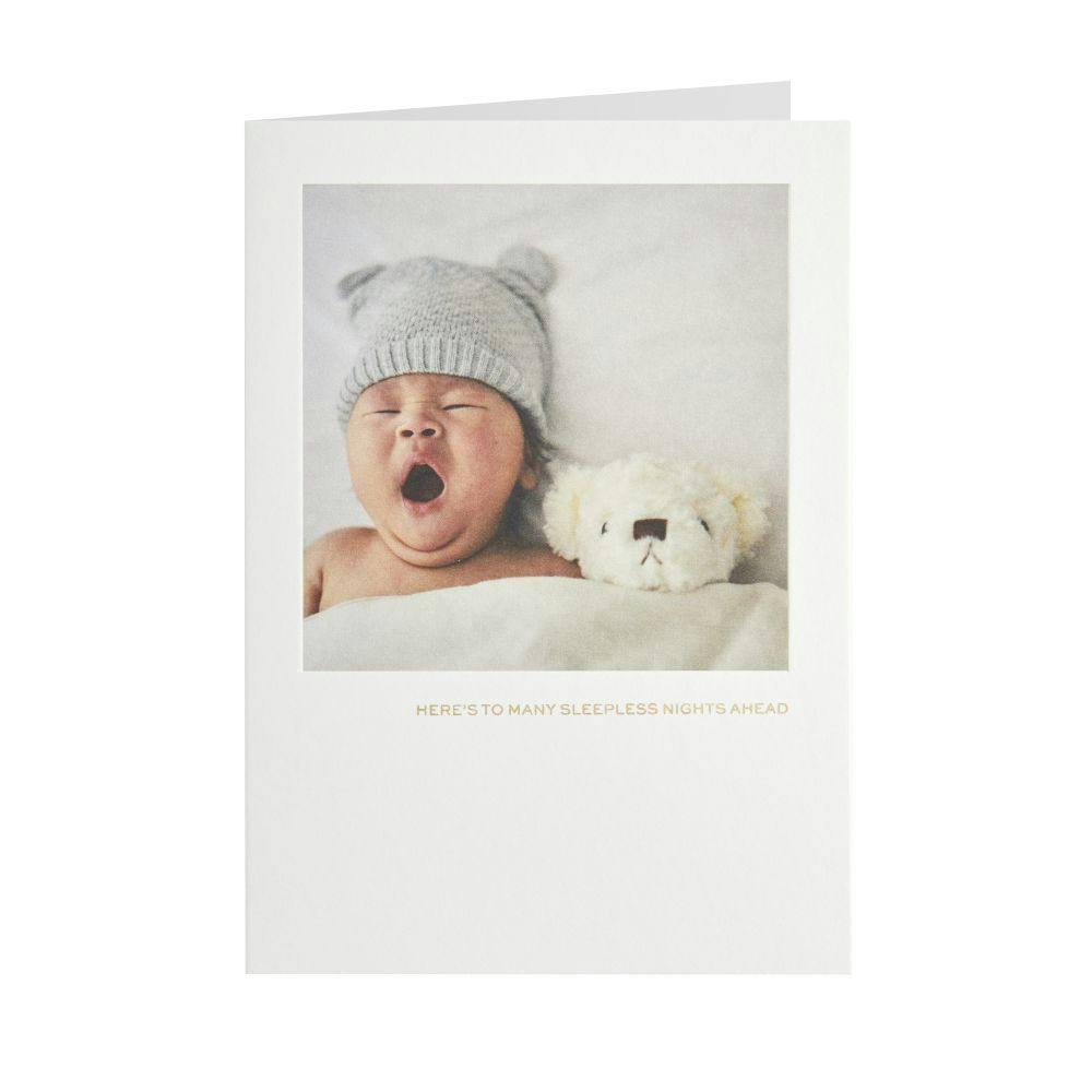Yawning Baby New Baby Card Sixth Alternate Image width=&quot;1000&quot; height=&quot;1000&quot;