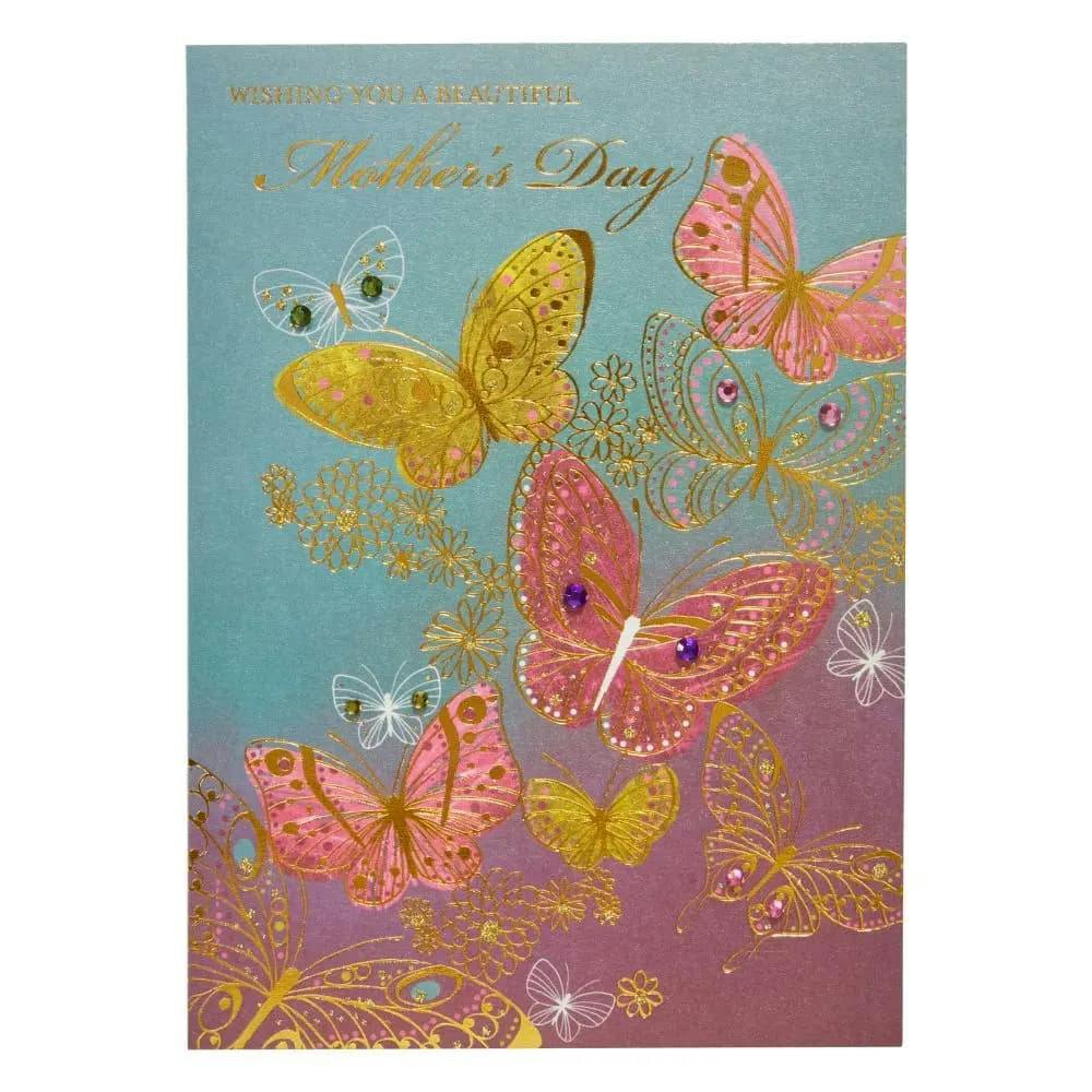 Ornate Butterflies Mother&#39;s Day Card front