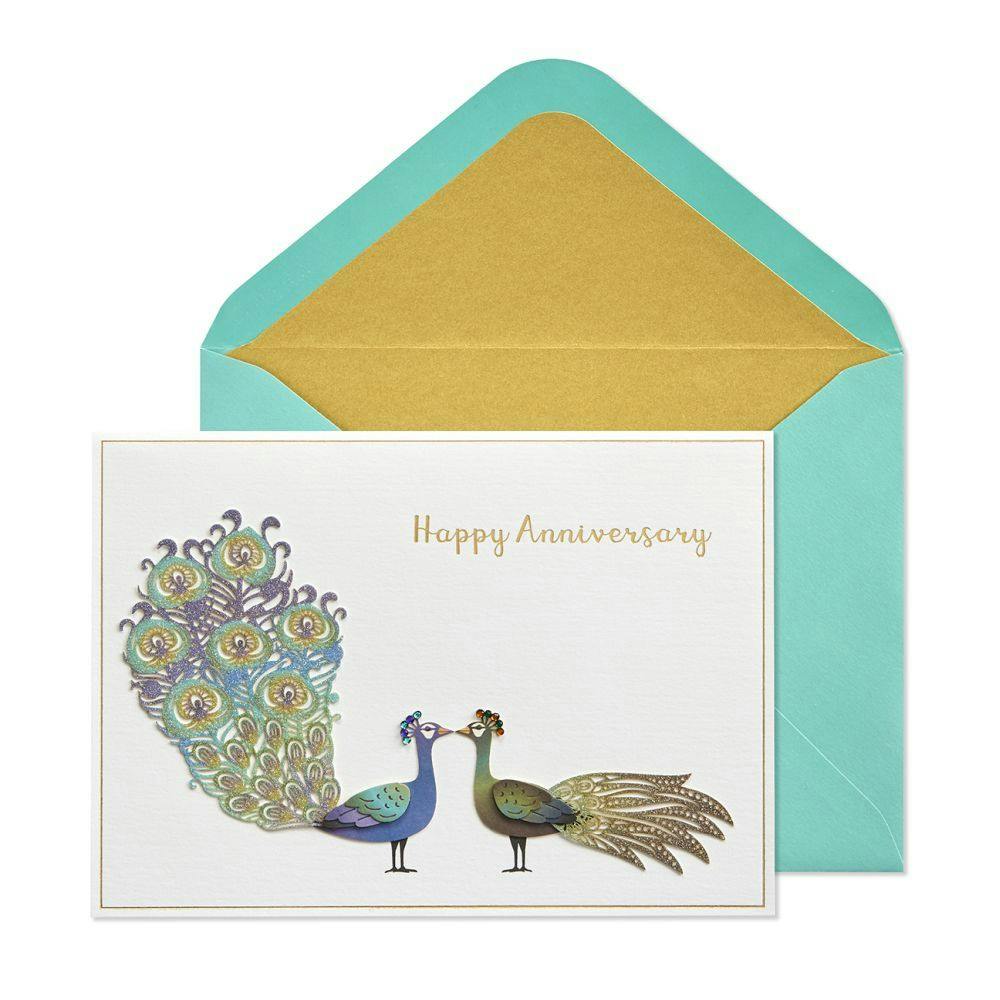 Peacocks Anniversary Card Main Product  Image width=&quot;1000&quot; height=&quot;1000&quot;