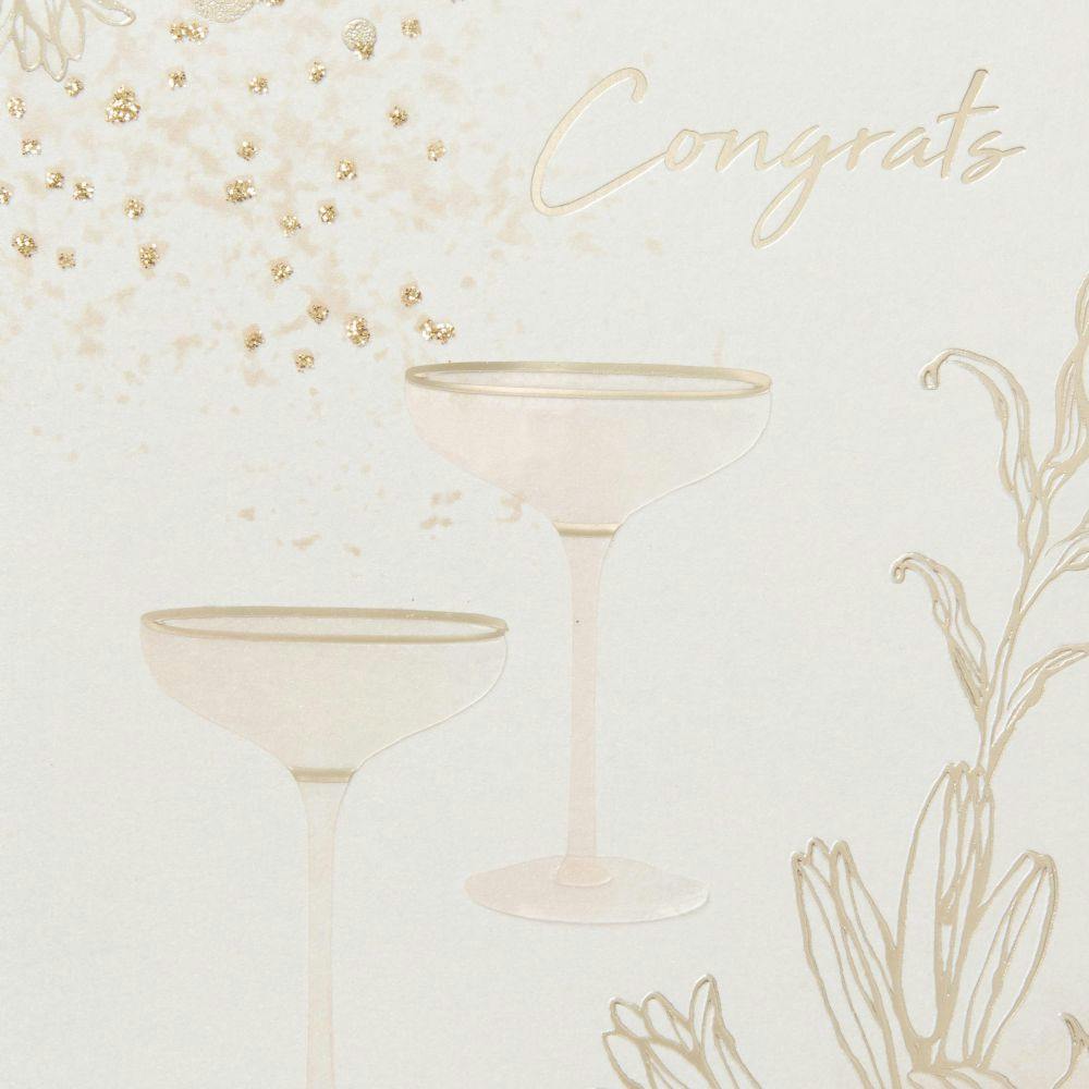 Two Coupe Champagne Glasses Wedding Card Third Alternate Image width=&quot;1000&quot; height=&quot;1000&quot;