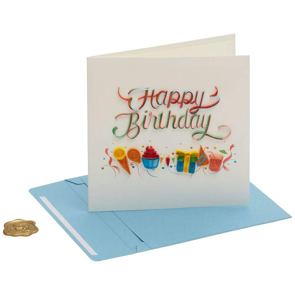 Birthday Confetti Quilling Birthday Card Fourth Alternate Image width=&quot;1000&quot; height=&quot;1000&quot;