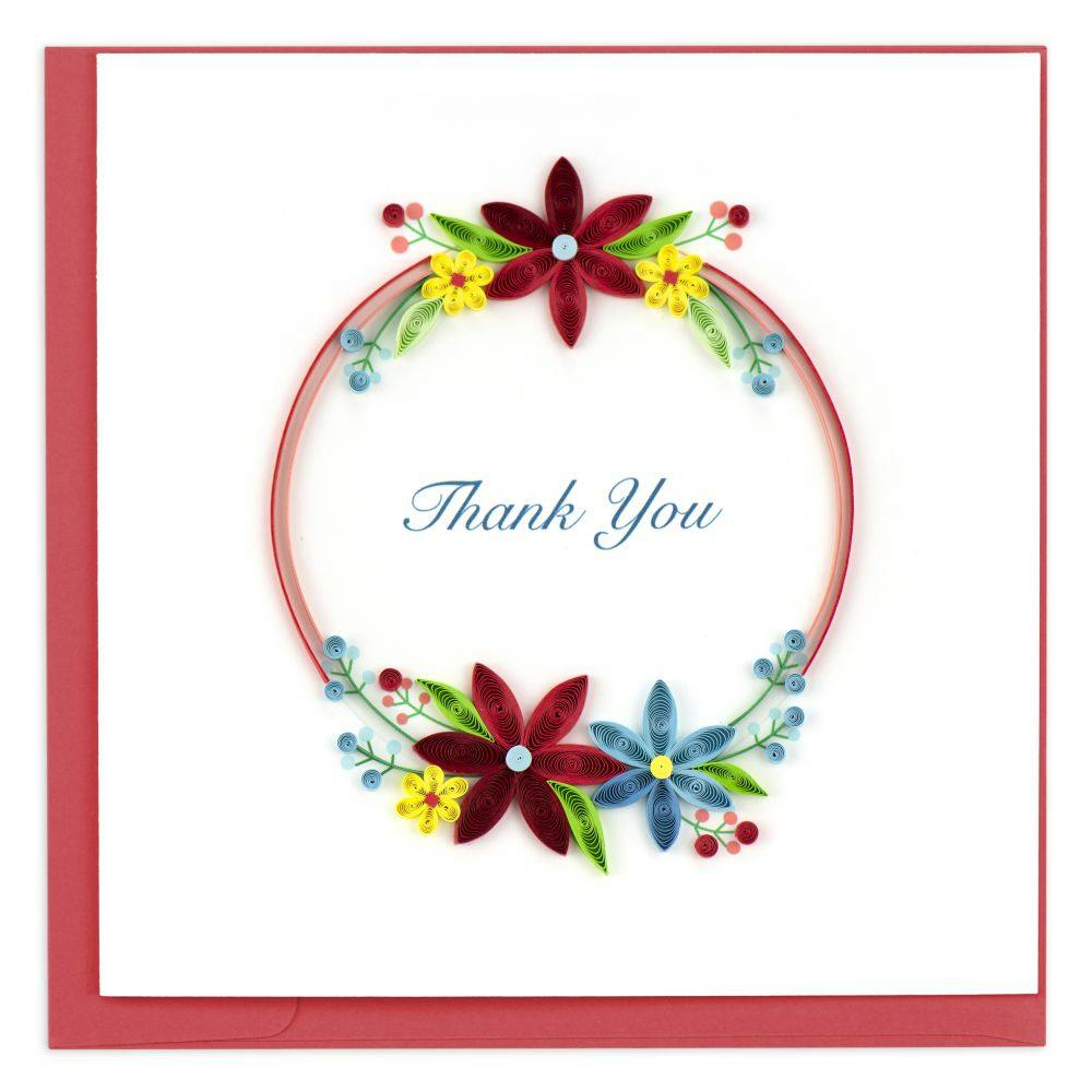 Floral TY Wreath Thank You Card First Alternate Image width=&quot;1000&quot; height=&quot;1000&quot;