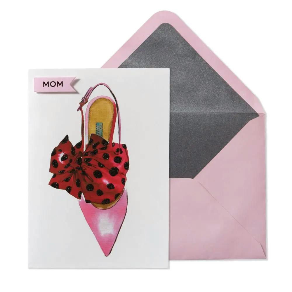 Shoe with Polka Dot Bow Mother&#39;s Day Card
