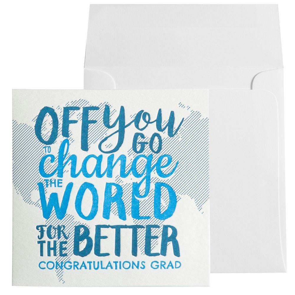 Off You Go To Change The World Graduation Card Main Product Image width=&quot;1000&quot; height=&quot;1000&quot;
