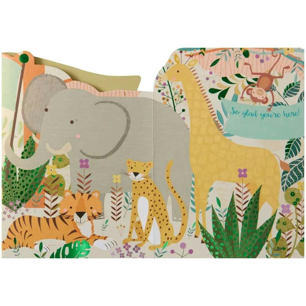 Jungle Baby New Baby Card front