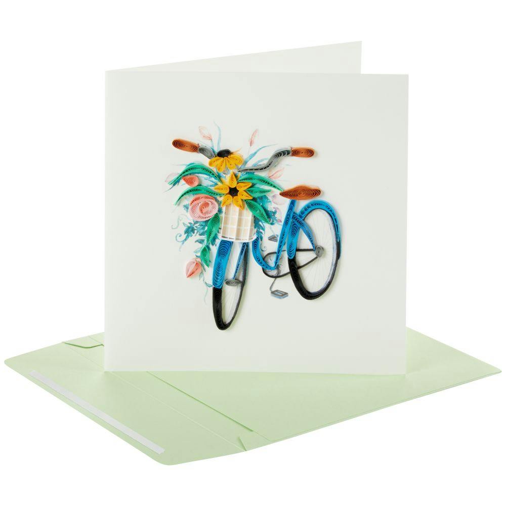 Bicycle Quilling Blank Card Seventh Alternate Image width=&quot;1000&quot; height=&quot;1000&quot;