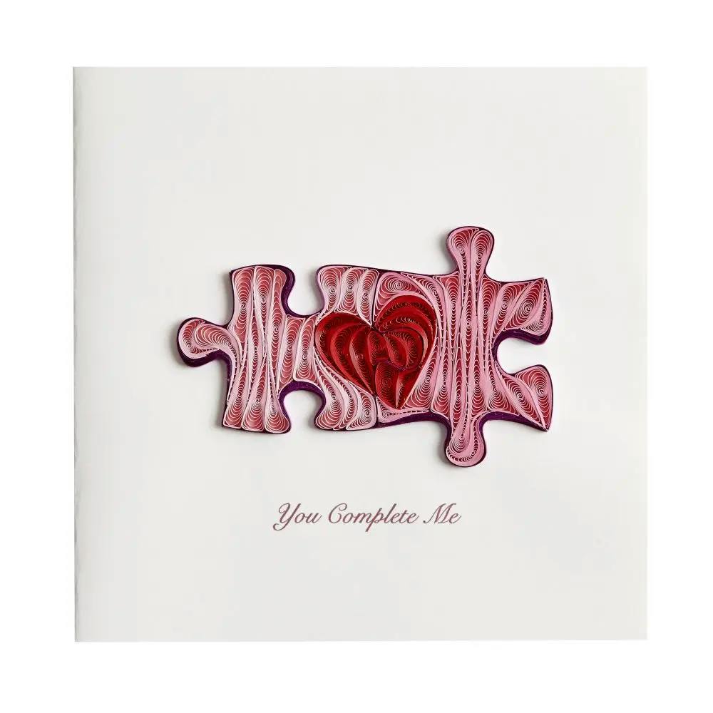 Puzzle Pieces Quilling Anniversary Card alternate 2