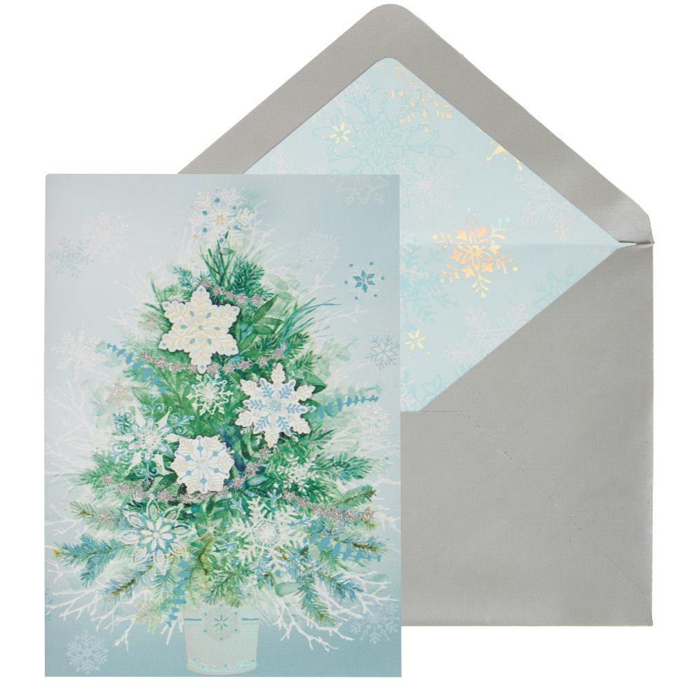 Snowflake Tree 8 Count Boxed Christmas Cards Main Product Image width=&quot;1000&quot; height=&quot;1000&quot;