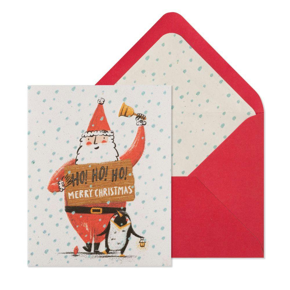 Santa with Bell 10 Count Boxed Christmas Cards Main Product Image width=&quot;1000&quot; height=&quot;1000&quot;