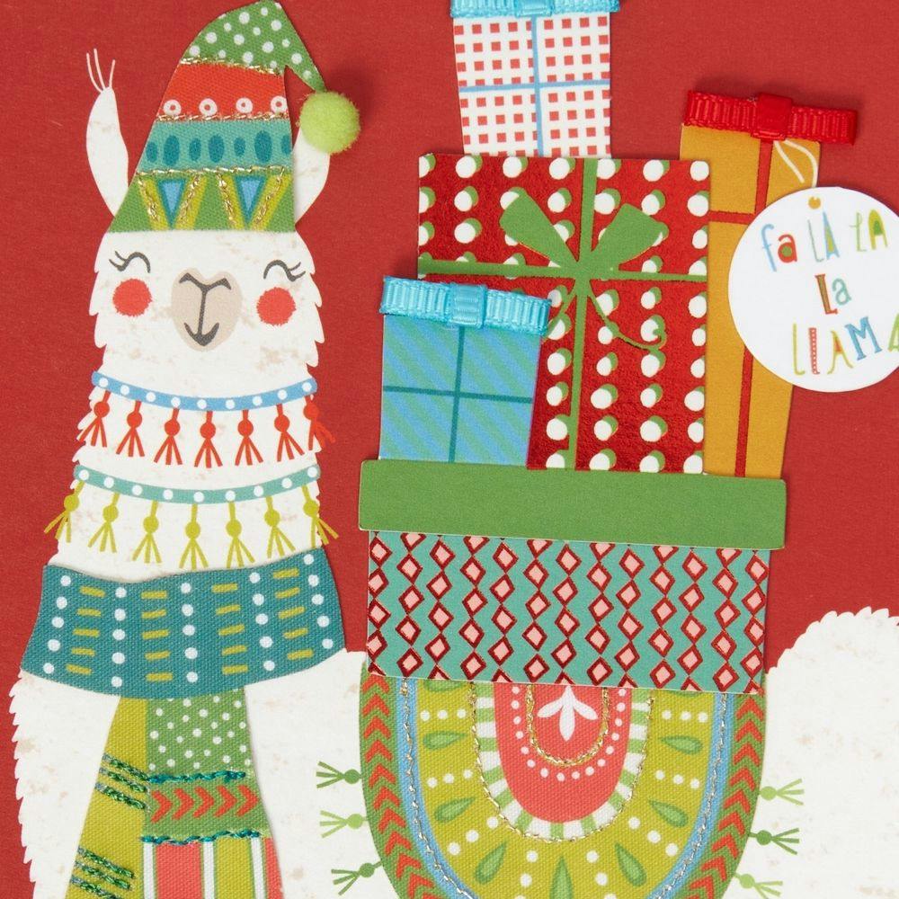 Llama In X-mas Togs Christmas Card Third Alternate Image width=&quot;1000&quot; height=&quot;1000&quot;