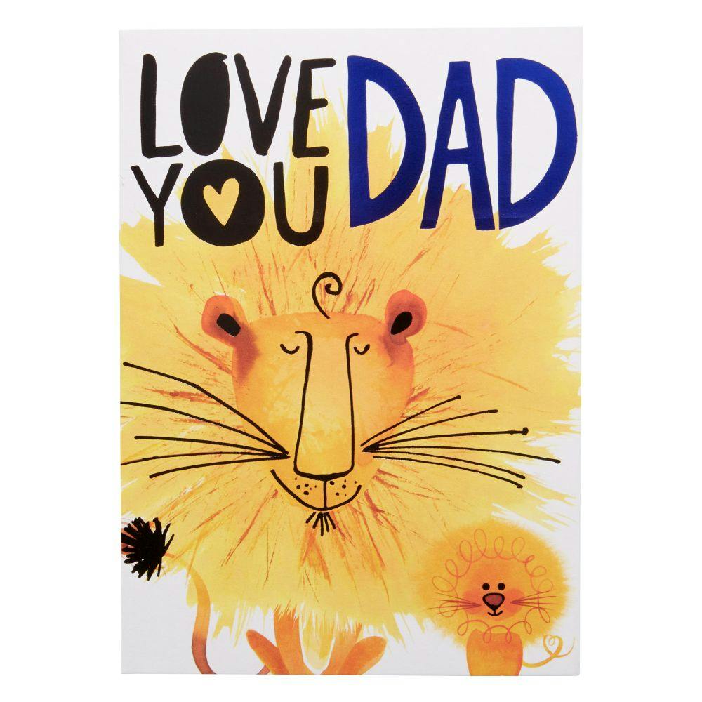 Dad and Kid Lion Father&#39;s Day Card First Alternate Image width=&quot;1000&quot; height=&quot;1000&quot;