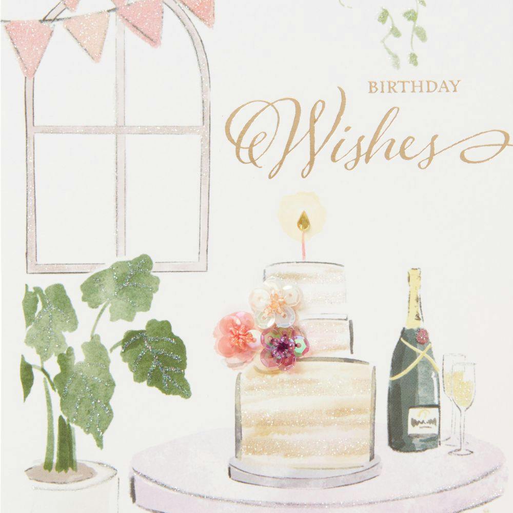 Cake &amp; Champagne Birthday Card Third Alternate Image width=&quot;1000&quot; height=&quot;1000&quot;