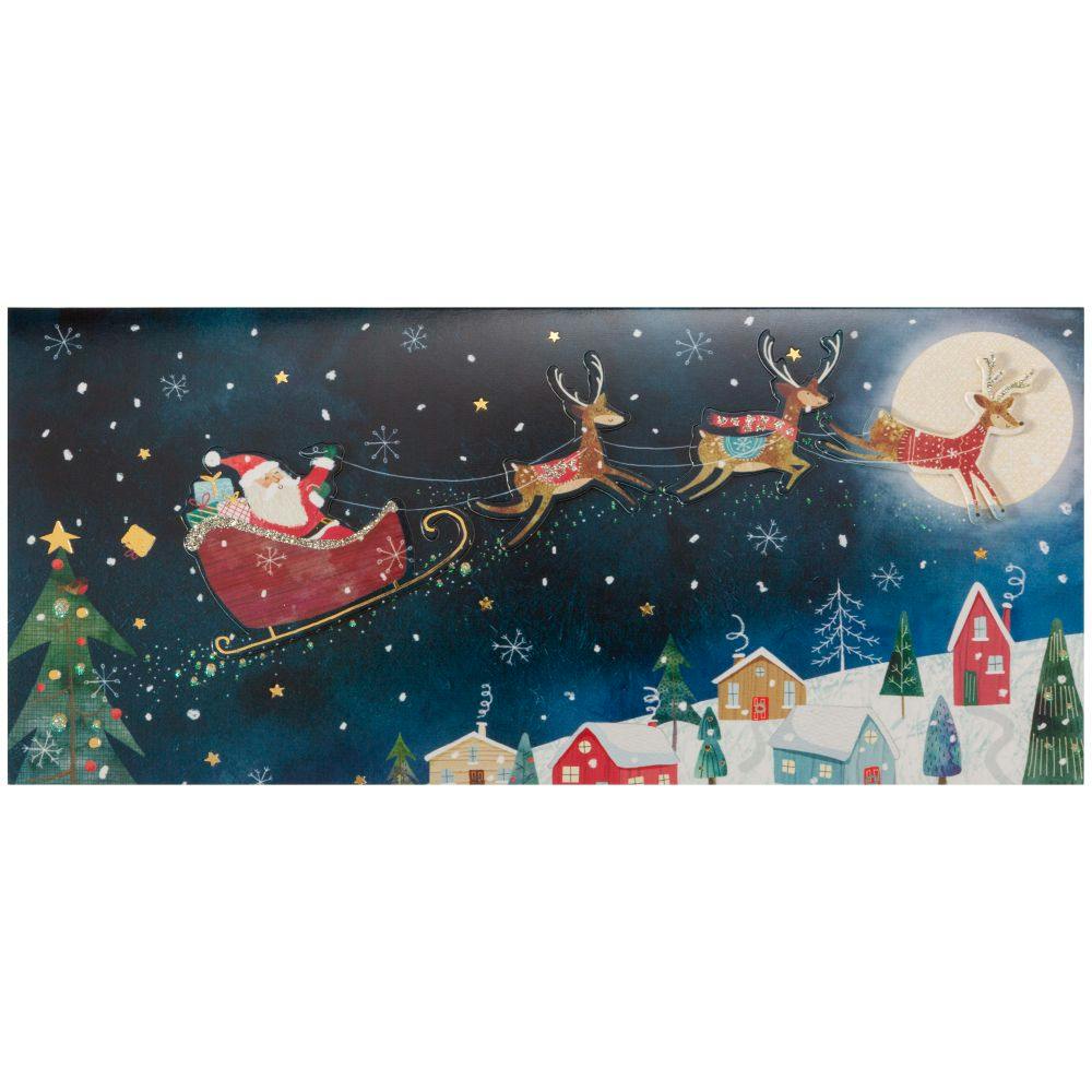 Santa Reindeer Night Sky 8 Count Boxed Christmas Cards First Alternate Image width=&quot;1000&quot; height=&quot;1000&quot;
