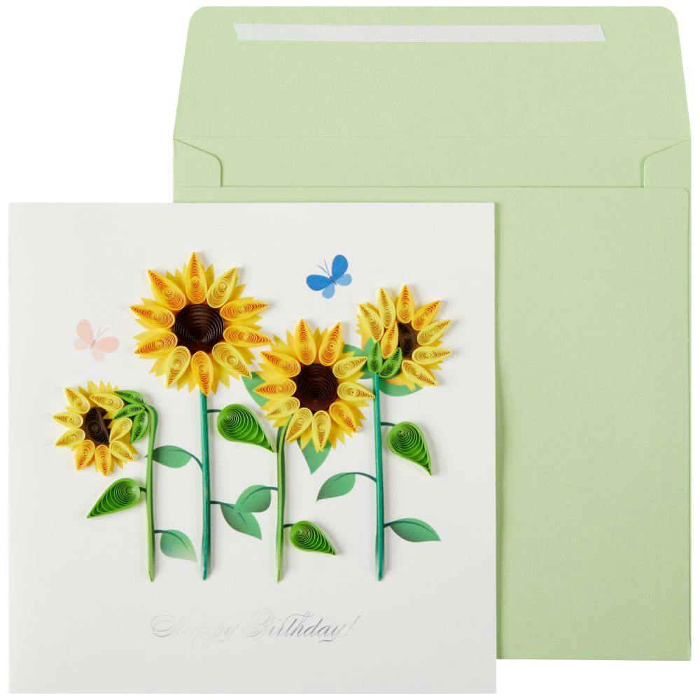 Sunflowers Quilling Birthday Card Main Product Image width=&quot;1000&quot; height=&quot;1000&quot;
