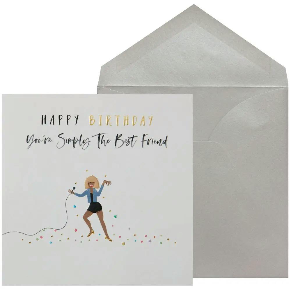 Simply Best Friend Singer Birthday Card