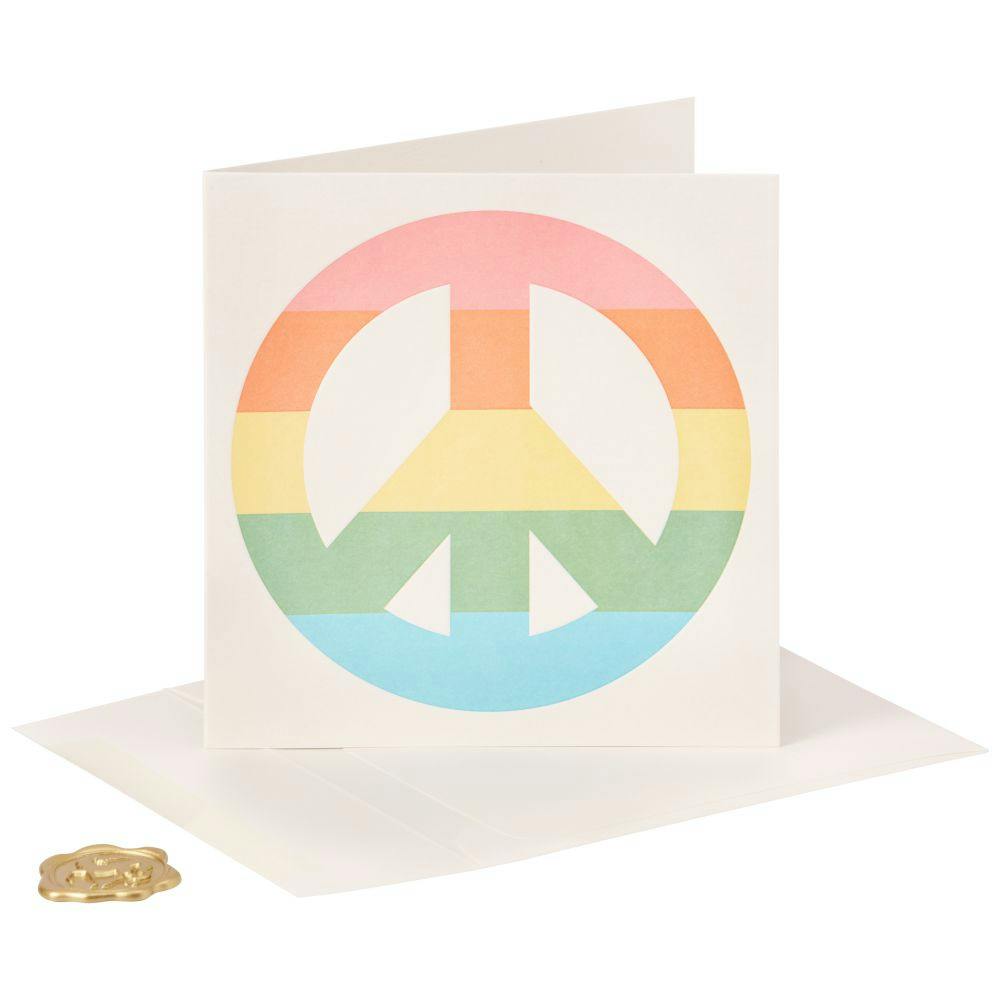 Peace Sign Blank Card Eighth Alternate Image width=&quot;1000&quot; height=&quot;1000&quot;